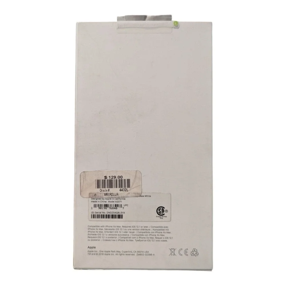 Oo8P‎ Apple iPhone XS Max Smart Battery Case - White **Parts Only**